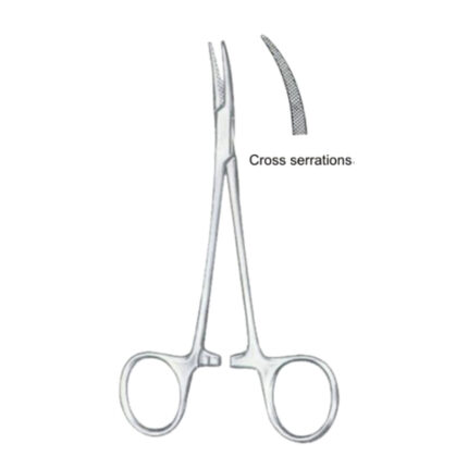 Hemostatic Forceps BJ Curved 12cm/4 3/4" Cross Ser