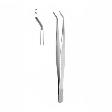 Tissue pliers, DeBakey, curved, 15cm
