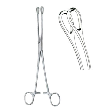Foerster Sponge Holding Forceps BJ Curved 25cm/10" Smooth