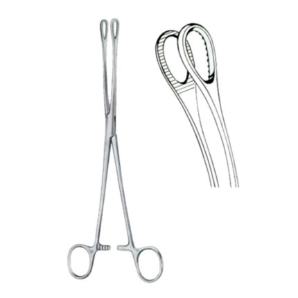 Foerster Sponge Holding Forceps BJ Curved 25cm/10" Serrated