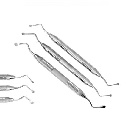 Lucas Bone Curettes Set of 3 Serrated – Dental Surgical Instrument Set
