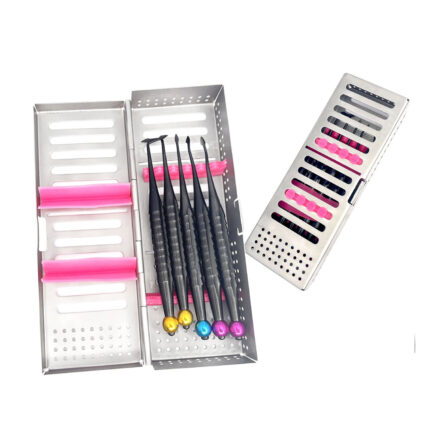 Bernard Syndesmoyome Luxating Periotomes Set of 5 in Cassette – Premium Dental Surgical Instrument Kit